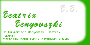 beatrix benyovszki business card